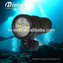 Rechargeable Led Flashlight Scuba Photographic Lamp Portable Video Light